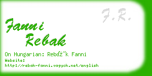 fanni rebak business card